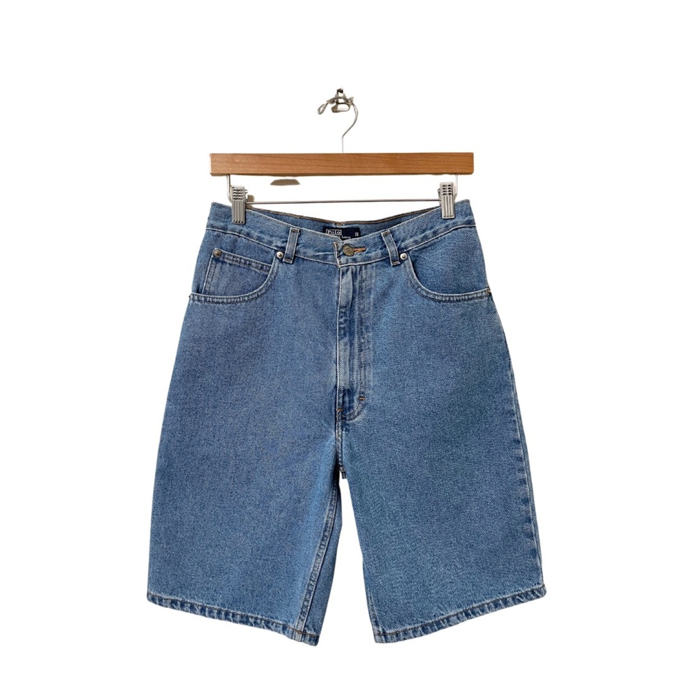 Polo Ralph Lauren 5-Pocket Vintage Light Denim Jean Boys Shorts Size 18 - Picture 1 of 8